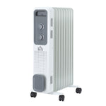 7/9/11 Fin Oil Filled Radiator Portable On Wheels | Medium | White