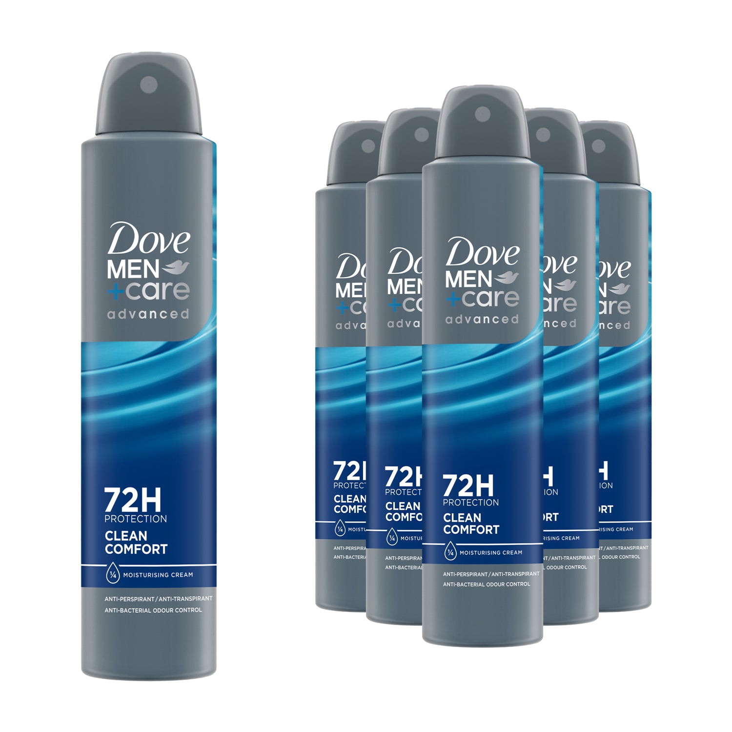 Anti-perspirant Men+care Advanced Clean Comfort 72h Protection Deo, 6x200ml
