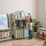 Kids Bookshelf With Storage, Toy Storage Unit For Playroom | Green