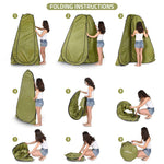 Portable Pop Up Toilet Tent Instant Foldable Camping Privacy Shower Changing Tent | Green