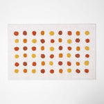 Tufted Cotton Bath Mat With Polka Dot Design | 50 x 80cm | Orange & White