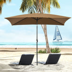 3x2m Patio Umbrella Canopy Tilt Crank | Brown