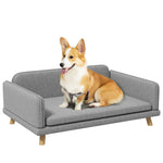 Dog Sofa Bed With Legs, Water-resistant Fabric For Medium Dogs - Grey