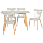 5pc Dining Table Set, Space Saving, 4 Chairs