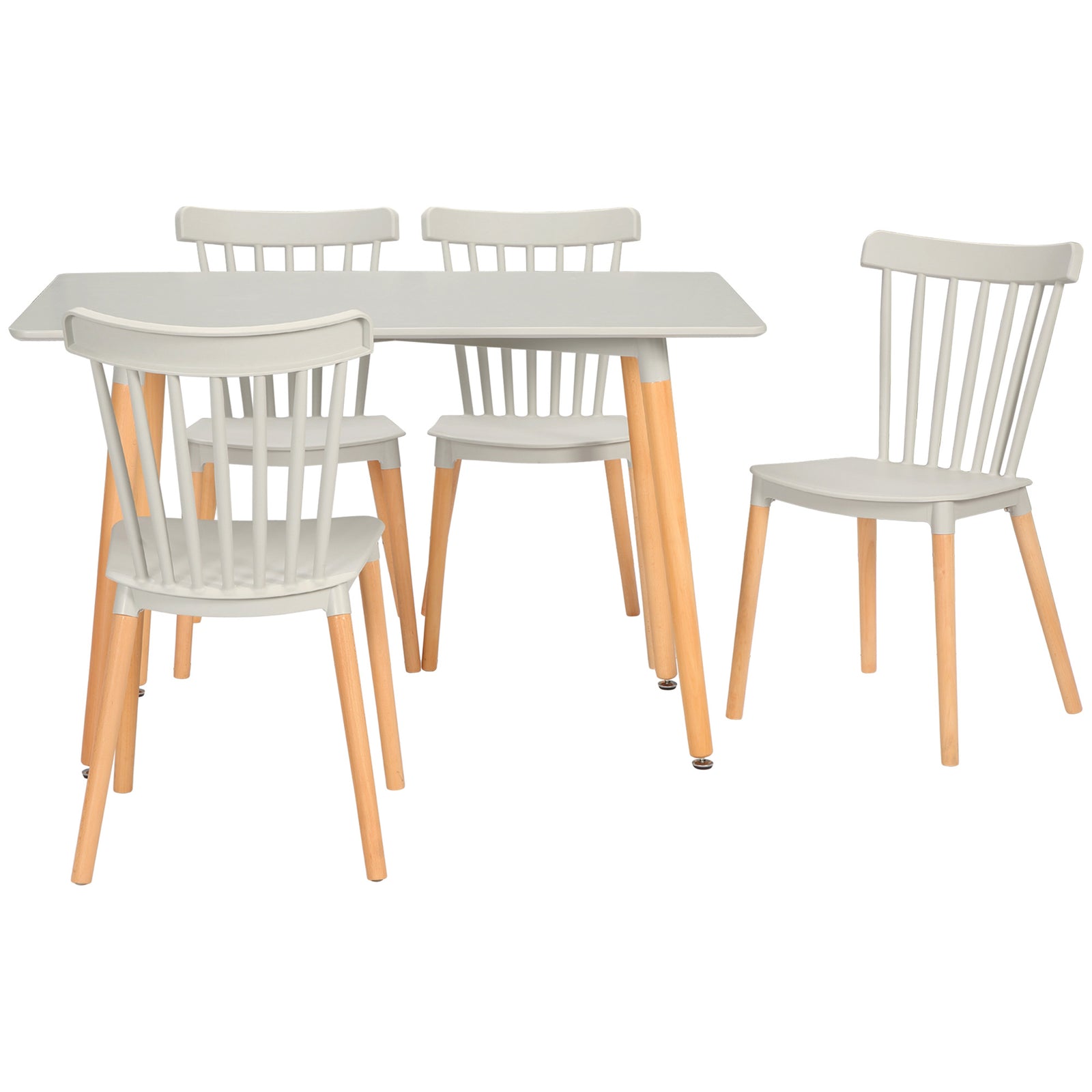 5pc Dining Table Set, Space Saving, 4 Chairs