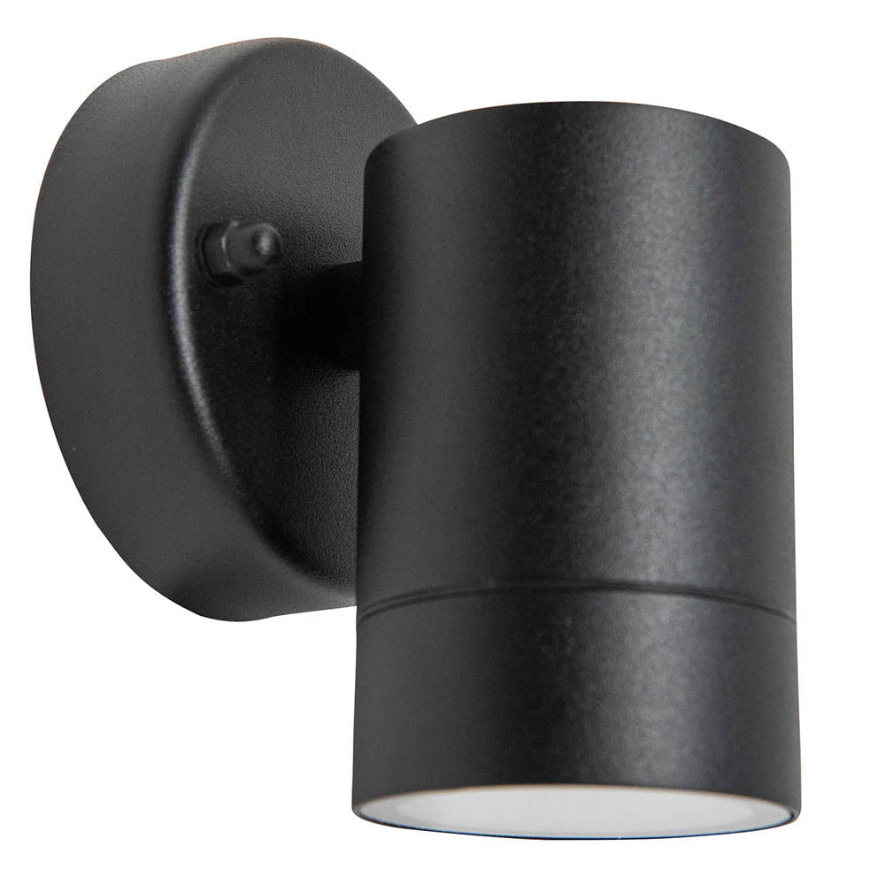 Adjustable Outdoor Wall Light With Gu10 Lamp Holder | One Size | Black