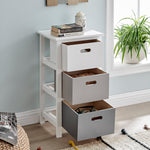 Livivo Nina 3 Drawer Storage Unit - White/grey