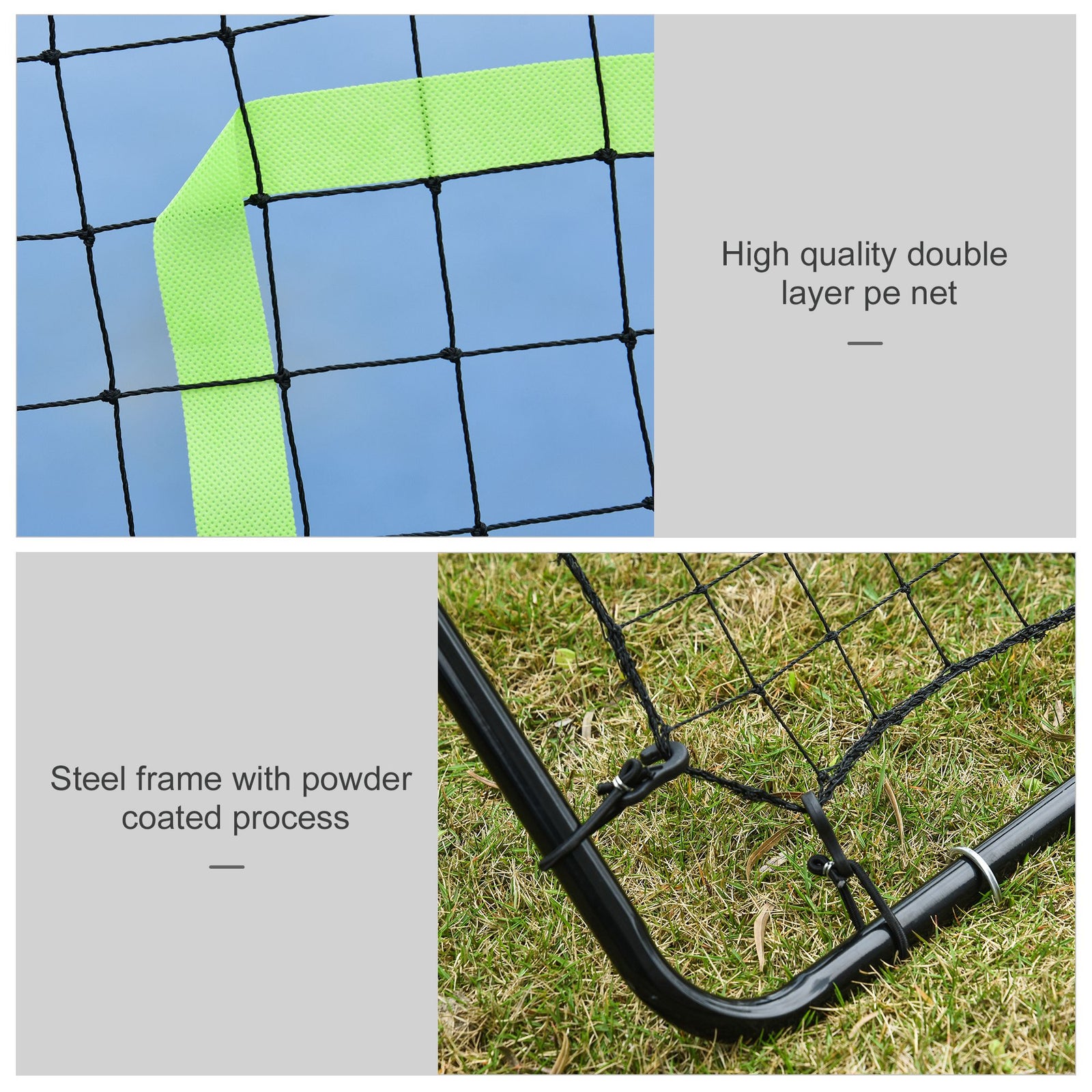 Rebounder Net Baseball Training Equipment Ball Goal Skills | Black