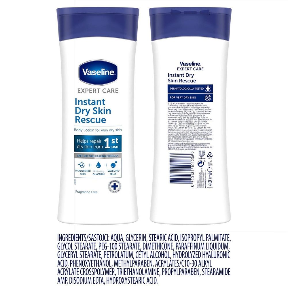 Expert Care Body Lotion Instant Dry Skin Rescue Hydrating 400ml | Set of 2