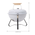 Portable Charcoal Grill With Lid, Built-in Thermometer, Heat-resistant Handle