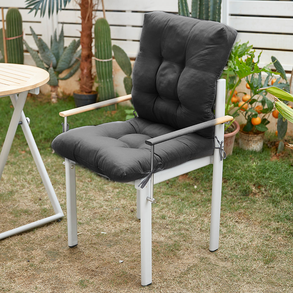 Lawn Chair Cushion Deep Seat For Indoor And Outdoor Furniture | Dark Grey