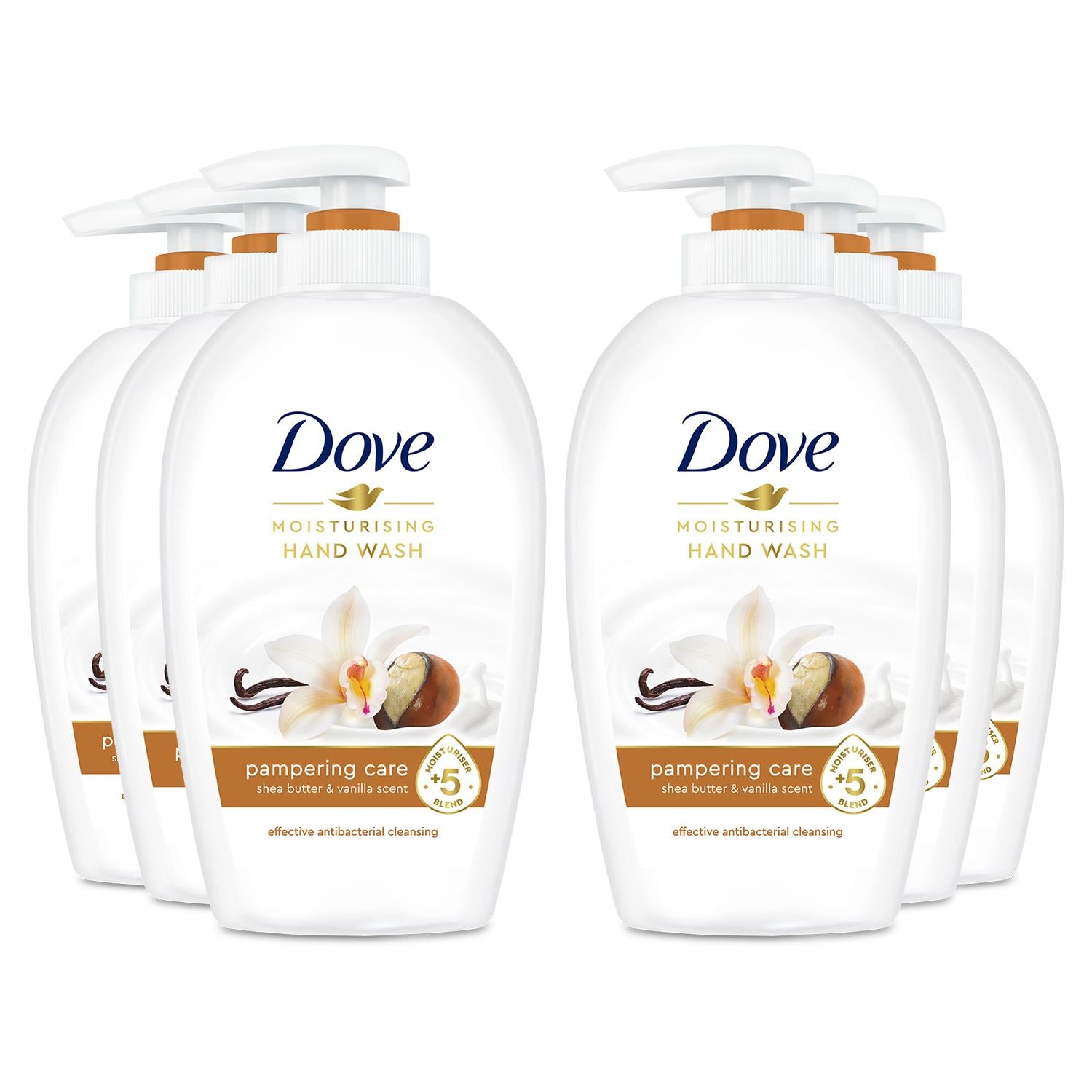 Moisturising Hand Wash, Pampering Care With Shea Butter & Vanilla, 6x250ml
