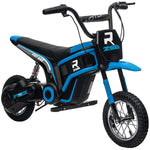 24v Kids Electric Motorbike With Twist Grip Throttle, Music, Horn | Blue