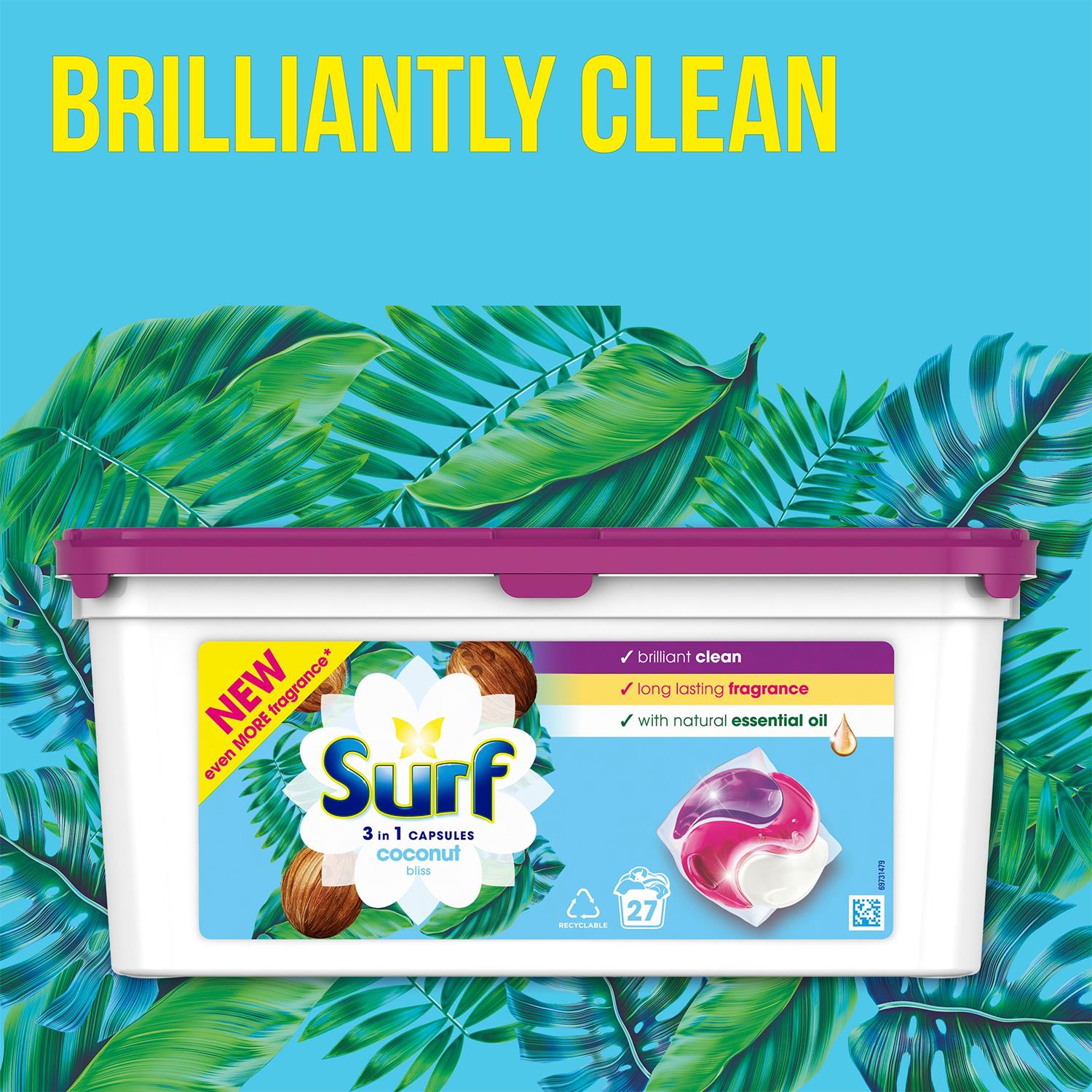 3-in-1 Washing Capsules Coconut Bliss, With Natural Essential Oil | Set-of-4