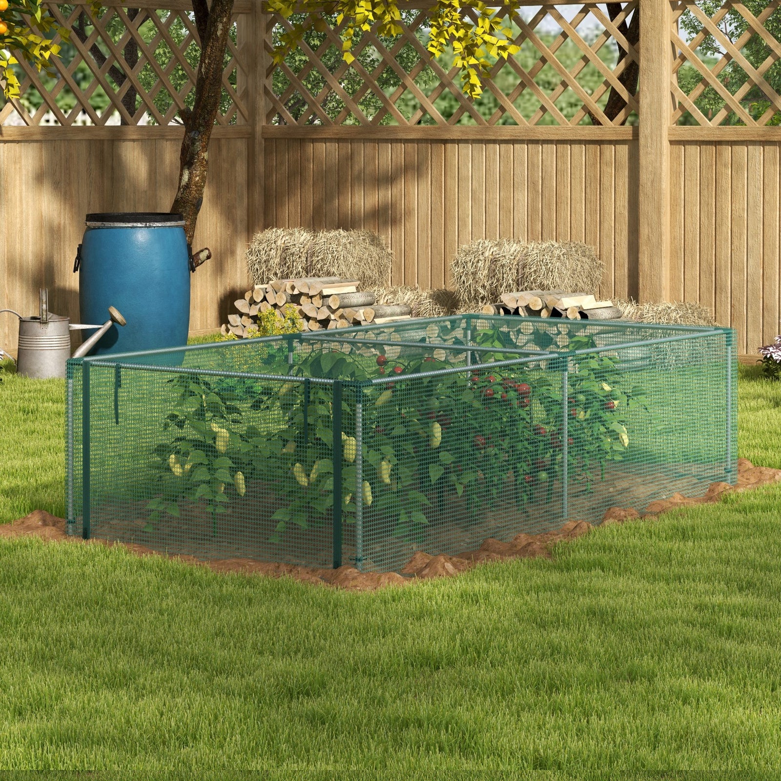 8' X 4' Crop Cage With Zipped Door, Green