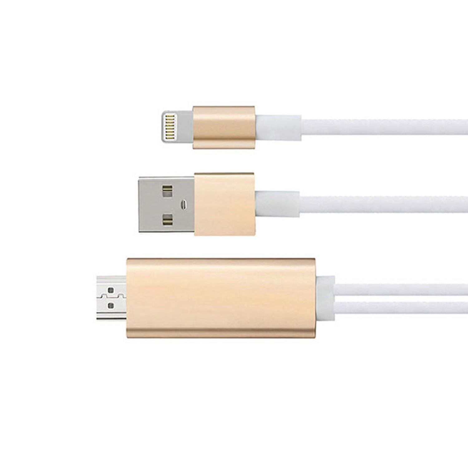 Full Hd Support Hdmi Connector Cable For Phone/pad | Gold
