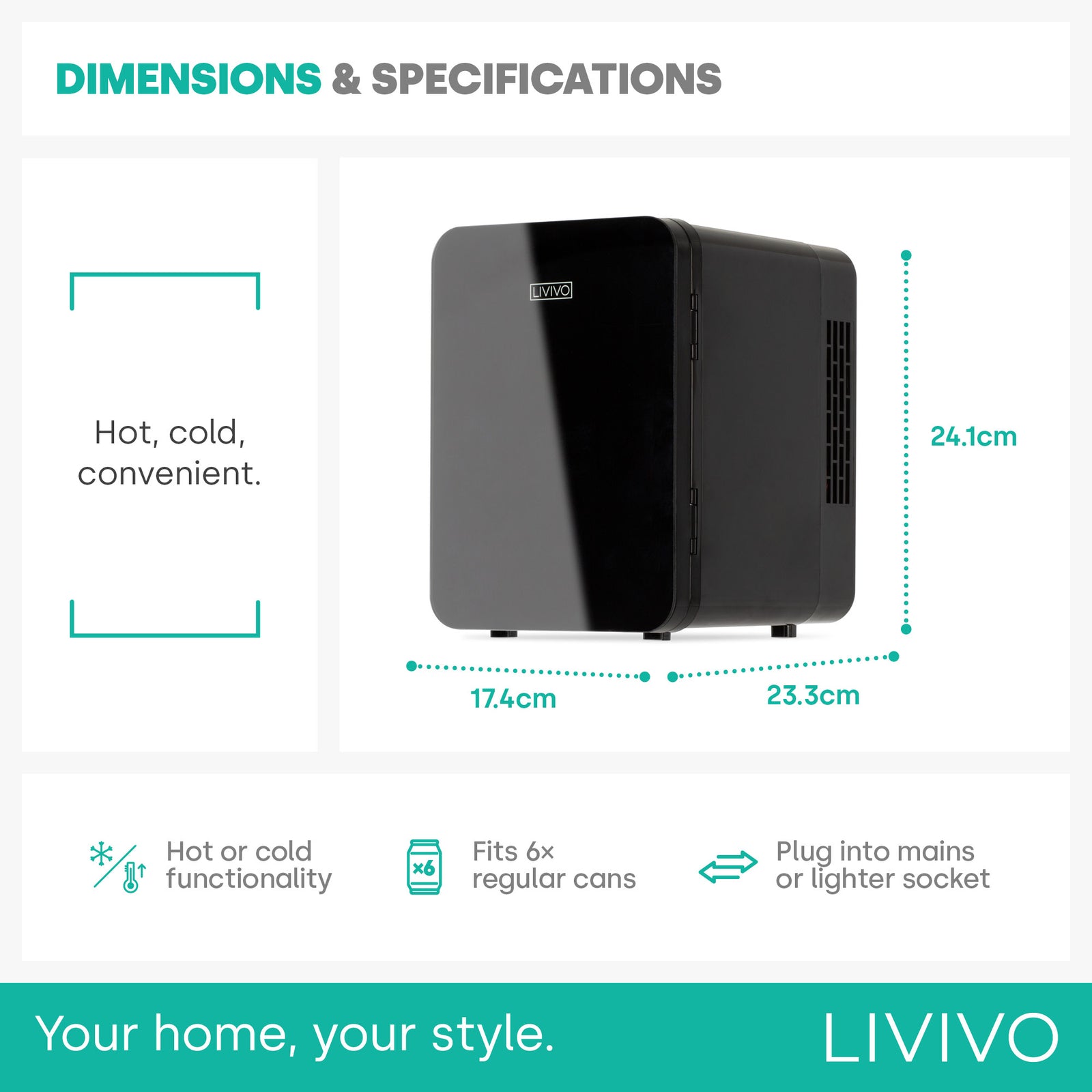 Mini Fridge 4l - Black