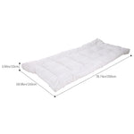 Quilted Mattress Topper With Thick 10cm Padding – Soft Brushed Fabric, Breathable Support & Secure Fit Straps | King | White