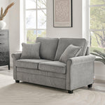 Corduroy Fold Out Mattress Sofa Bed - 2 Seater | Grey