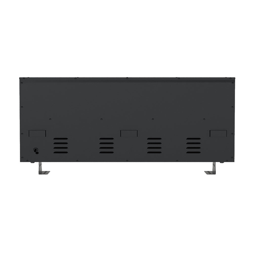 Modern Electric Fireplace – 12 Flame Colors, 6 Brightness Levels, Smart App & Remote Control, High-carbon Steel Housing | Small | Black