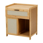 Wooden Nightstand Storage Cabinet