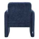 Chenille Modern Accent Chair With Lumbar Pillow | Blue