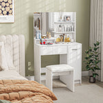 Dressing Table With Mirror And Stool, Makeup Desk