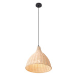Natural Rattan Pendant Light – Three-colour Dimmable Beech Tone Lampshade For Modern And Nordic Home Décor