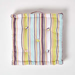 Cotton Striped Floor Cushion | 40cm x 40cm | Osaka Green