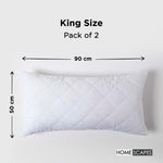 Cotton Rich Quilted Pillow Protectors | King | White