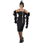 Flapper Costume, With Long Dress | Plus X1 | Black