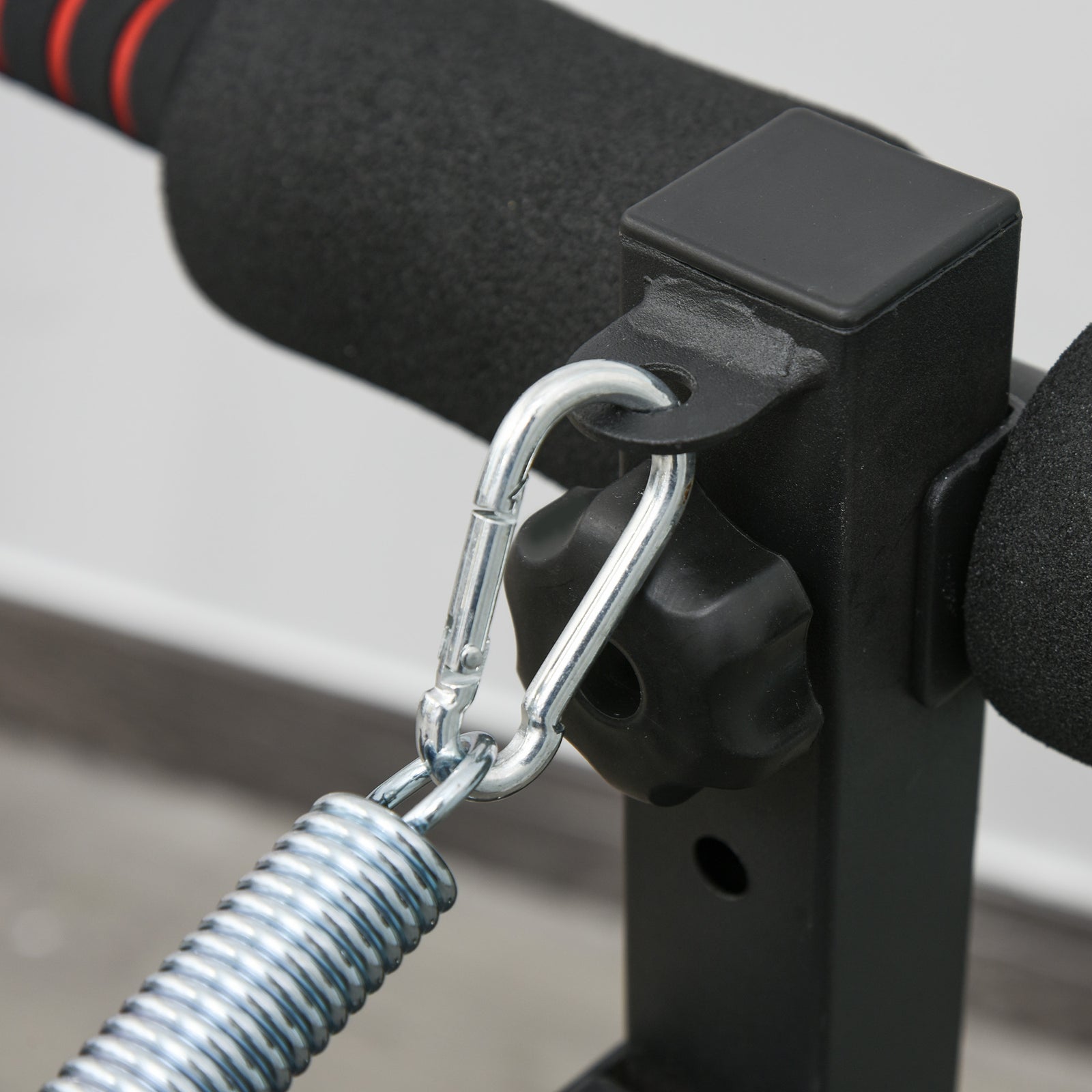 Foldable Sit Up Bench With Arm Pulling Rope | Black