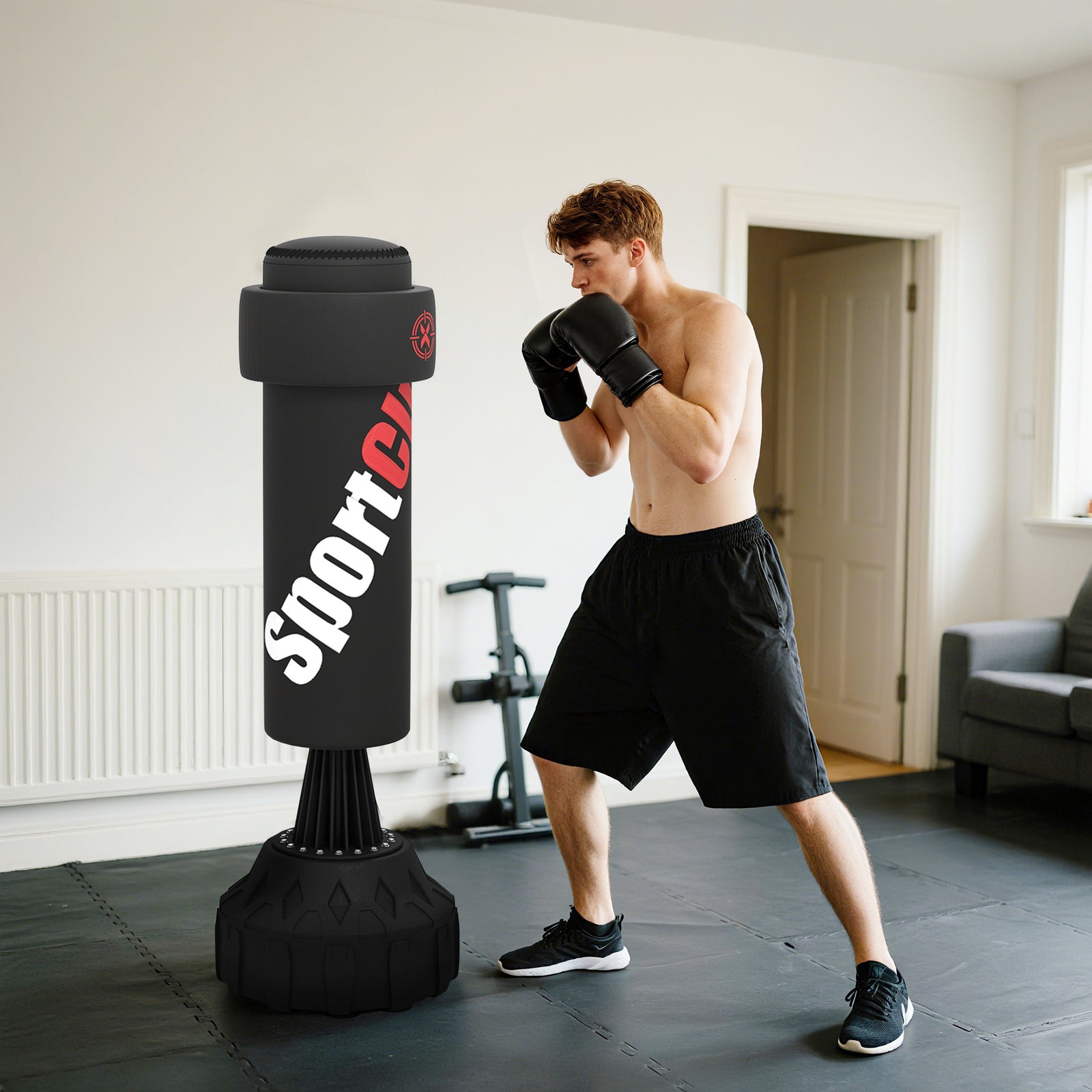 SPORTNOW Freestanding Punching Bag, 175cm Boxing Bag With Stand