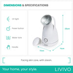 Livivo Facial Steamer With Nano Ionic Steam Mist And Integrated Uv Light