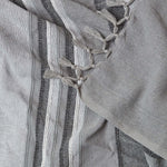 Cotton Morocco Striped Throw | 150cm x 200cm | Grey