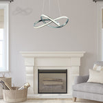 Cappio Chrome Led Pendant Lamp 36w(130w) Stunning Designer Hanging Ceiling Light With Elegant Chrome Curves