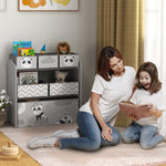 Kids Storage Units With 6 Boxes, Childrens Toy Storage Organiser | Grey