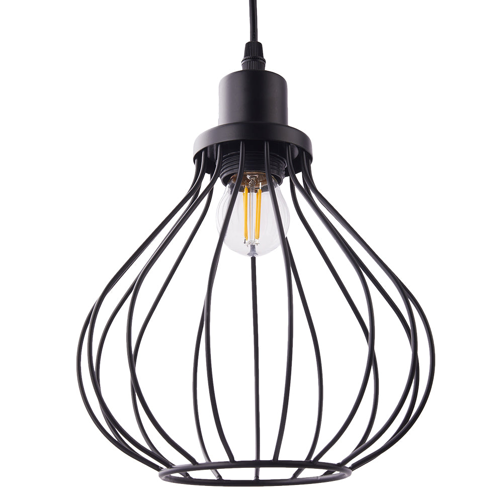 Breeins Black Modern Industrial Style 3-head Floor Lamp With Irregular Shade