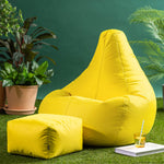 Recliner Indoor Outdoor Bean Bag Chair & Pouffe Chair | Yellow