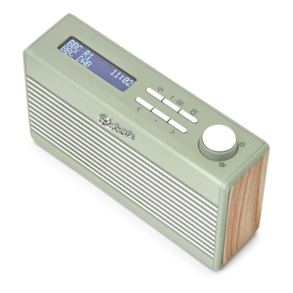 Roberts Rambler Mini Fm/dab/dab+ Digital Radio, Bluetooth & Built-in Rechargeable Battery | Pale Green