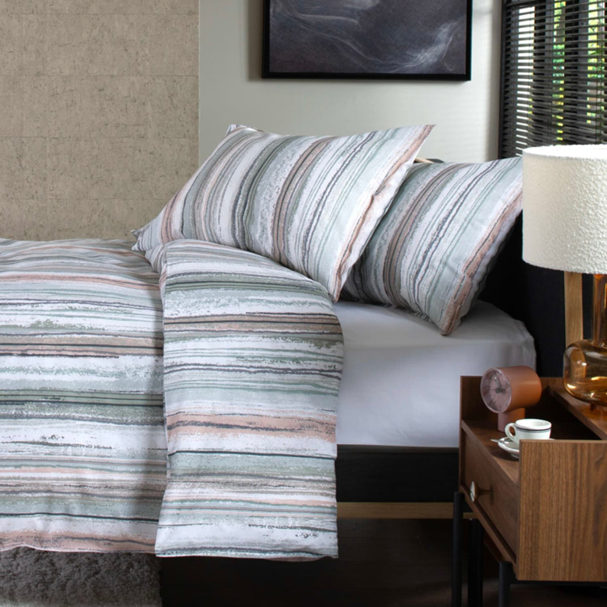 Jadette Chalkie Cotton Printed Duvet Cover Set | Double | Green