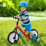 11" Kids Balance Bike W/removable Stabilizers | Red
