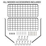 Wall-mounted 2 Tiers Pan Rack Pot Holders Storage With 10 Hooks Black