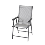 Foldable Chairs With Metal Frame & Fabric Seat – Set Of 2 Or 4 | Set of 4 | Black