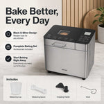 Spector Bread Maker 25 In 1 15h Timer 3 Loaf Sizes With Lcd For Home Baking