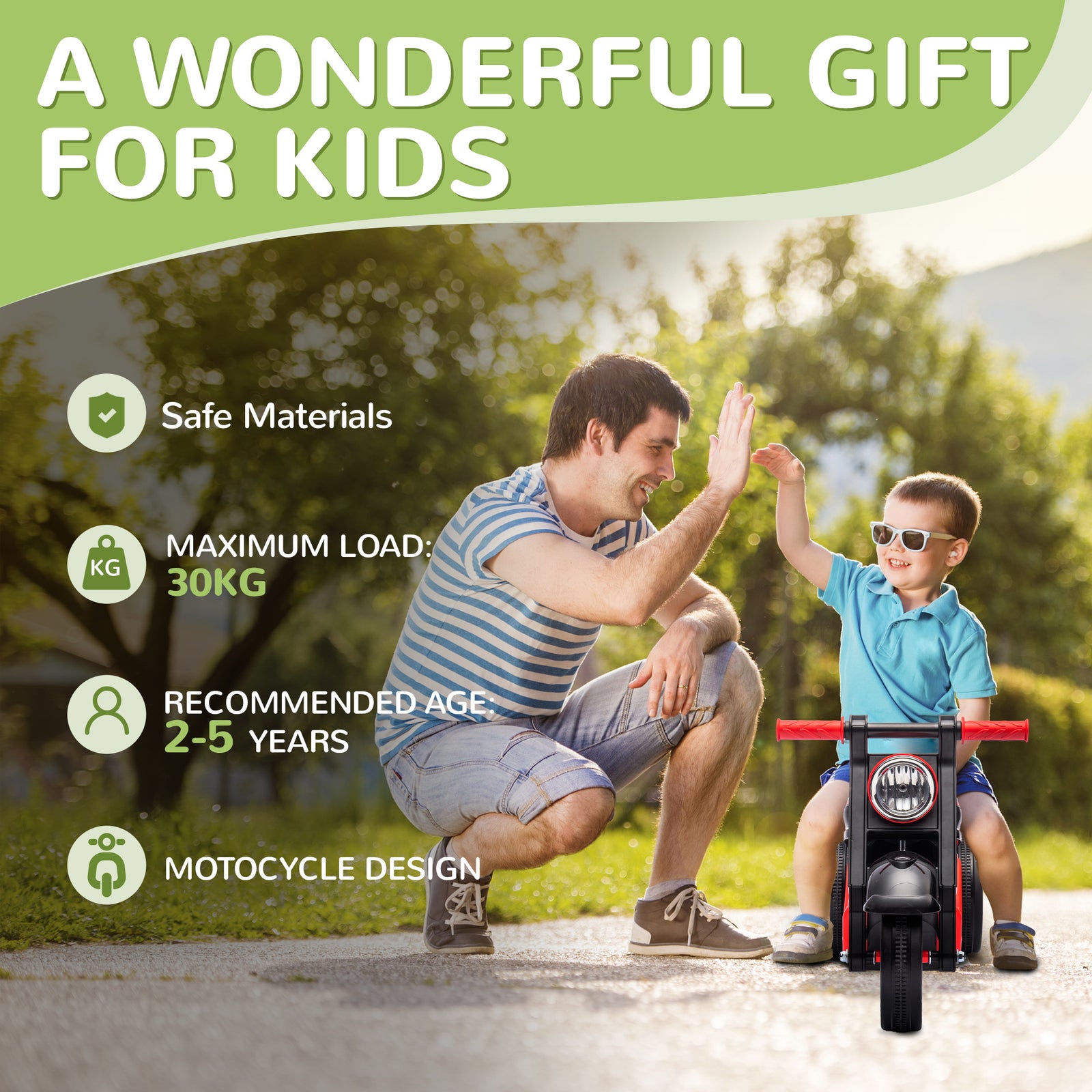 Ride On Car Foot To Floor Kids Car W/ Music, Bubble | Black