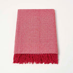 Malda Cotton Throw With Tassels | 150cm x 200cm | Red