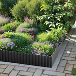 6m Corrugated Steel Garden Edging | Black