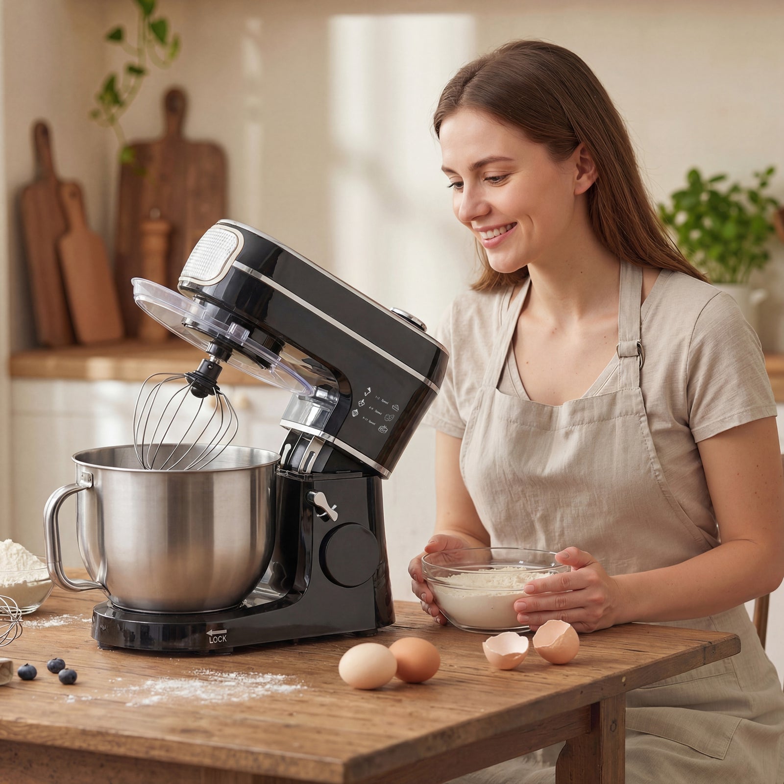 6l 1400w Stand Mixer With 11 Speeds & Fermentation Function | Black