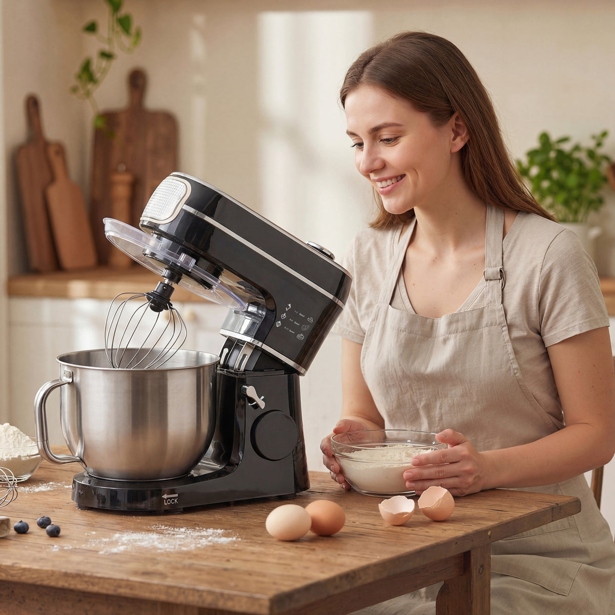 6l 1400w Stand Mixer With 11 Speeds & Fermentation Function | Black